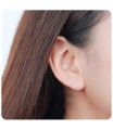 Rhodium Plated Silver Stud Earrings STS-3077-RP